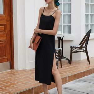Split hem tank dress